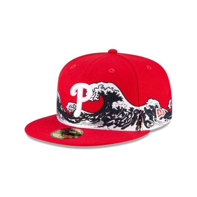 Philadelphia Phillies Gorra | New Era MLB Wave 59fifty Fitted Cap Mexico - Rojos